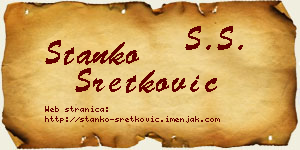 Stanko Sretković vizit kartica